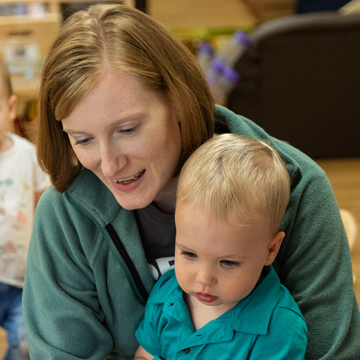 teacher and toddler